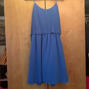 blue shirt dress